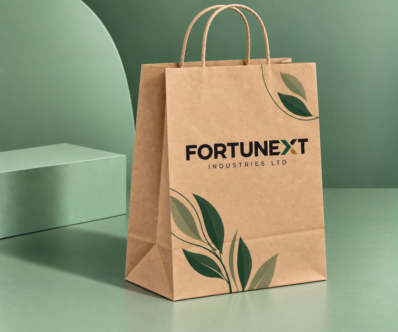Printed kraft carry bag